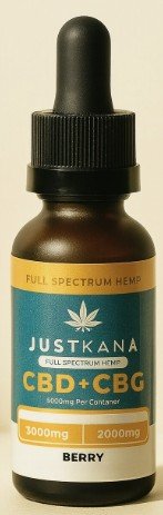 justKANA CBG Tincture with CBD bottle