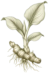 Kaempferia galanga botanical illustration